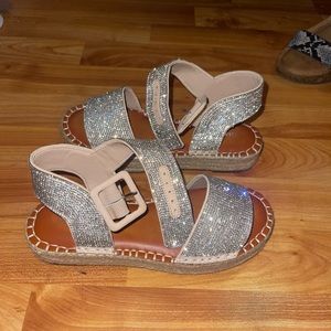 Gianni bini silver sparkle sandals